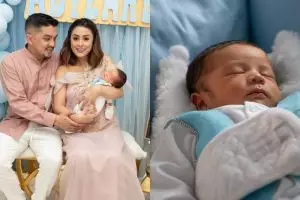 10 Momen akikah putra Selvi Kitty, serba biru & penuh balon