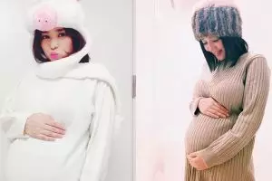 Hamil bayi kembar, ini 7 potret Sora Aoi pamer perut buncit