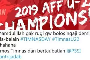 15 Cuitan lucu rayakan Indonesia juara Piala AFF U-22