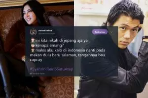 15 Cuitan lucu pernikahan Syahrini & Reino Barack, bikin ngakak