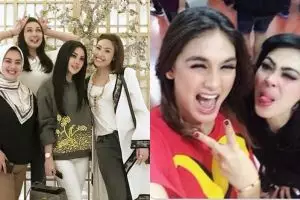 7 Potret kenangan keakraban Syahrini dan Luna Maya