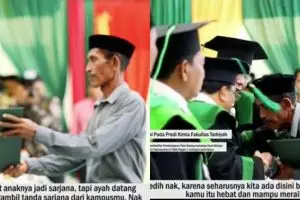 Kisah haru ayah gantikan wisuda putrinya yang meninggal