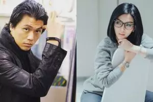 Senyum semringah Syahrini-Reino berbalut kimono, jadi foto prewed?