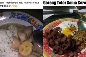 12 Menu makan orang Indonesia ini absurd, semua dicampur pakai nasi