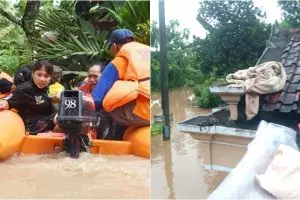 10 Potret mengerikan banjir Madiun, hingga rendam badan tol