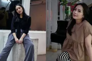 Tak melulu mewah, 11 kaus Nagita Slavina ini di bawah Rp 500 ribu