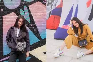 Luna Maya nonton konser Maroon 5 usai umrah, jadi obat galau?