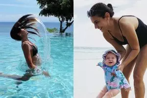 10 Potret Marrisa Nasution di pantai, pesonanya memikat