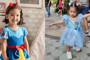 8 Gaya imut Seraphina putri Yasmine Wildblood pakai kostum princess