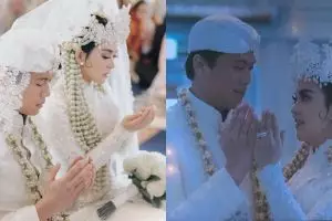 10 Momen haru akad nikah Syahrini-Reino dengan adat Sunda di Jepang