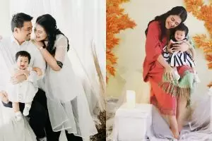 7 Gaya pemotretan keluarga Kahiyang, pose Sedah Mirah ekspresif 