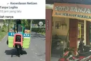 12 Spanduk iklan pedagang ini malah bikin bingung