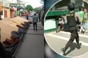 Ini video ledakan bom dan penangkapan terduga teroris di Sibolga
