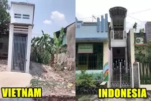 Rumah lebar 1 meter juga ada di Indonesia, begini penampakannya