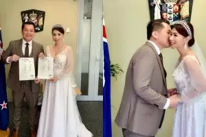 10 Potret pernikahan Femmy Permatasari & suami di Selandia Baru