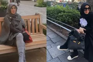 Harga 10 tas yang dipakai Amy Qanita saat liburan ini bikin melongo