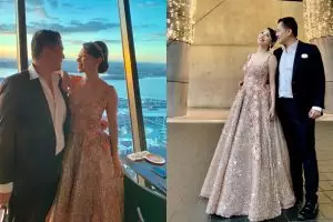 8 Momen gala dinner Femmy Permatasari & suami, digelar di atas awan