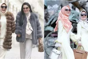 10 Foto Syahrini dan Aisyahrani kembaran baju, bukti selalu kompak