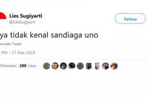 7 Cuitan lucu Bu Lies tanggapi Sandiaga ini bikin nyengir