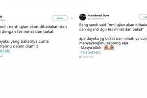 10 Cuitan lucu penghapusan UN di debat cawapres ini malah curhat