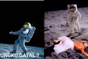 10 Meme lucu 'astronot di bulan' ini bikin ngakak sampai melayang