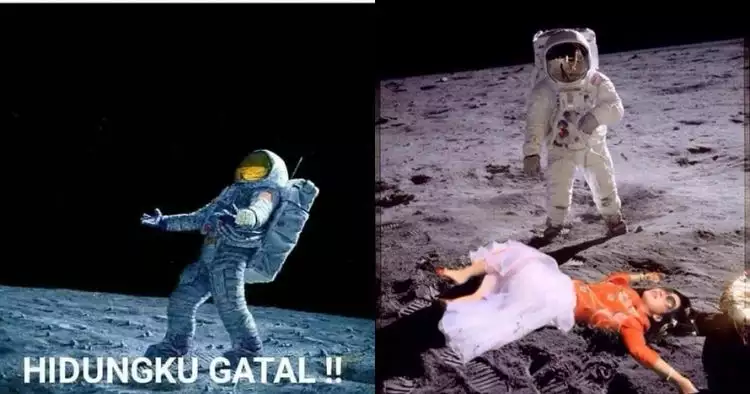 10 Meme lucu 'astronot di bulan' ini bikin ngakak sampai melayang