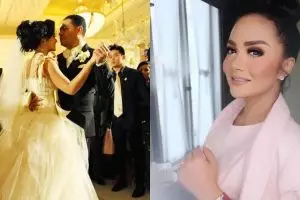 Rayakan 8 tahun menikah, aksi Krisdayanti cium Raul Lemos tuai kritik