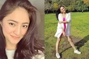 7 Potret Marshanda pamer kaki mulus, gayanya bak ABG