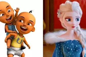 9 Parodi Upin Ipin bertemu karakter kartun lain ini bikin ngakak