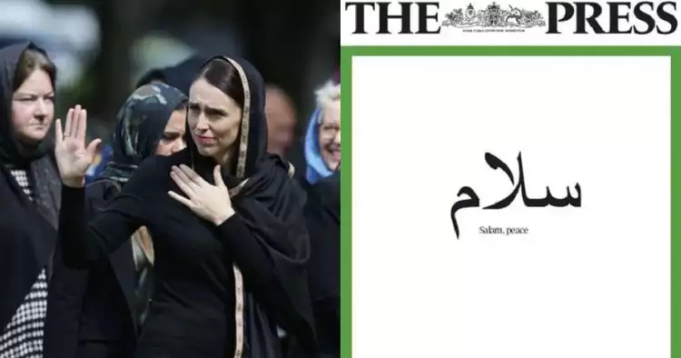 Pesan di halaman depan koran Selandia Baru ini curi perhatian