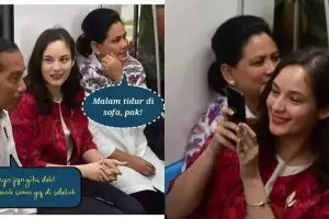 7 Reaksi lucu imajiner Iriana saat Jokowi ditatap Chelsea Islan