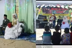 12 Foto lucu resepsi low budget ini mengundang senyum