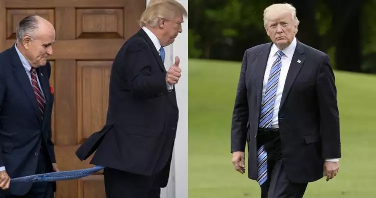 12 Foto editan Donald Trump pakai dasi panjang ini bikin gagal fokus