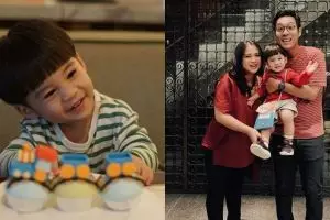 7 Momen ultah Iori anak Putri Titian, kini udah foto berempat