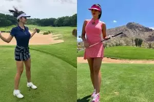 10 Potret Chef Farah Quinn saat olahraga golf, selalu memesona