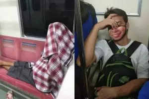 10 Gaya orang tidur di kereta ini mengundang tawa