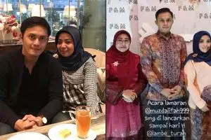 Momen romantis lamaran Muzdalifah & pacar berondongnya