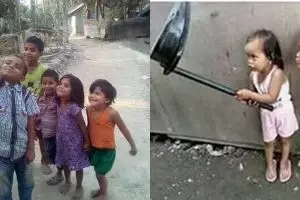 11 Foto lucu anak-anak lagi narsis, bikin susah nahan tawa