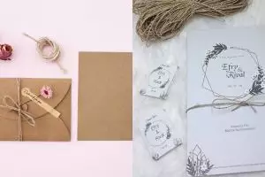 25 Desain undangan pernikahan simpel, unik, dan berkesan