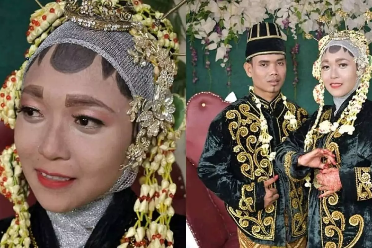 Makeup pengantin ini jauh dari ekspektasi, riasannya sederhana
