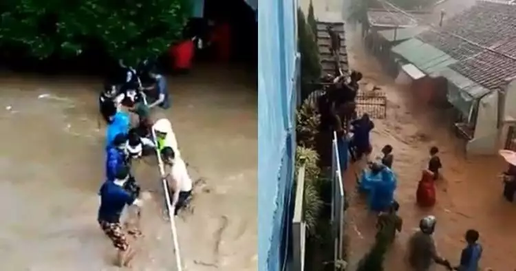 Detik-detik mengharukan evakuasi korban banjir bandang di Bandung