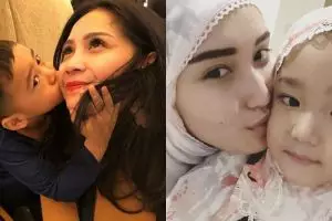 5 Seleb bagikan momen ciuman bareng anak, penuh kasih sayang