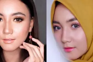 10 Pesona Erica Putri tampil berhijab, cantiknya makin terpancar
