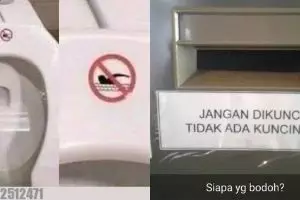 12 Peringatan nggak berfaedah di tempat umum ini kocak abis