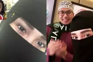 7 Momen Ayu Ting Ting umrah sendirian, tampil kenakan cadar