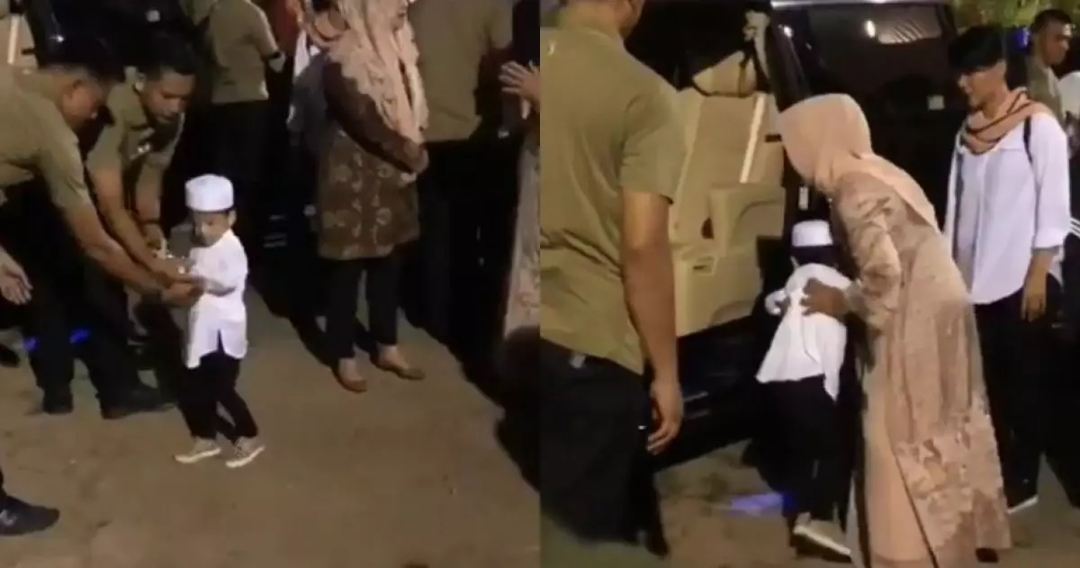 Aksi menggemaskan Jan Ethes ini bikin Paspampres pontang panting