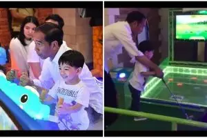 6 Permainan yang dilakukan Jokowi saat momong Jan Ethes
