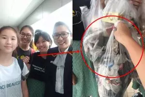 Aksi 5 remaja cantik bersih-bersih stasiun MRT ini bikin kagum