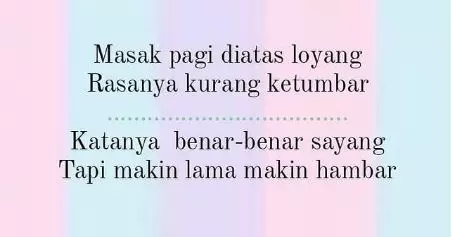 Pantun lucu patah hati © berbagai sumber