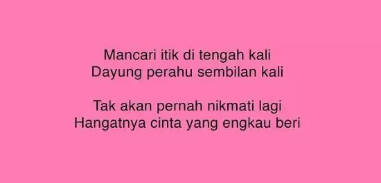 Pantun lucu patah hati © berbagai sumber